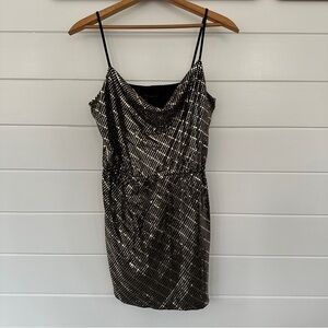 Sequin Black and Gold Dress